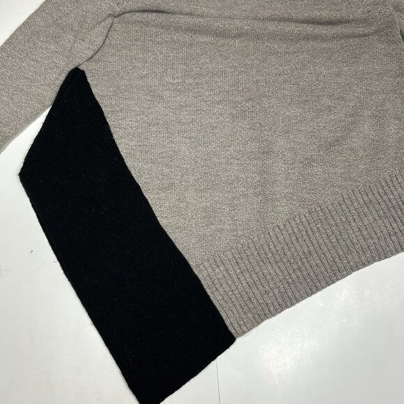 Curio New York Women Tunic Sweater Tan & Black Asymmetrical Hem Cowl Neck Sz XL - Picture 8 of 8